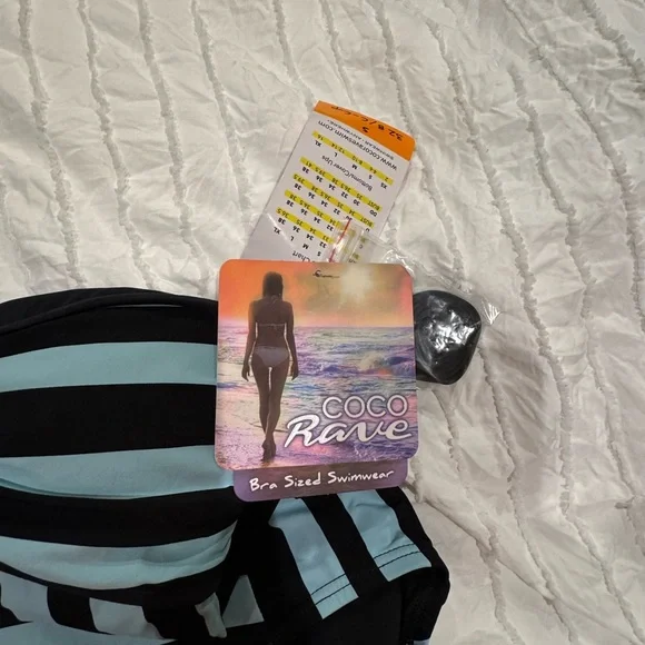 Coco Rave Black and Blue One Piece Swimsuit , SZ S, NWT - Picture 3 of 9